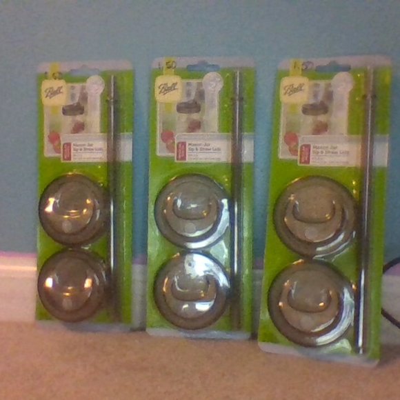 Mayson Jar Slip & Straw Lids - Picture 1 of 1